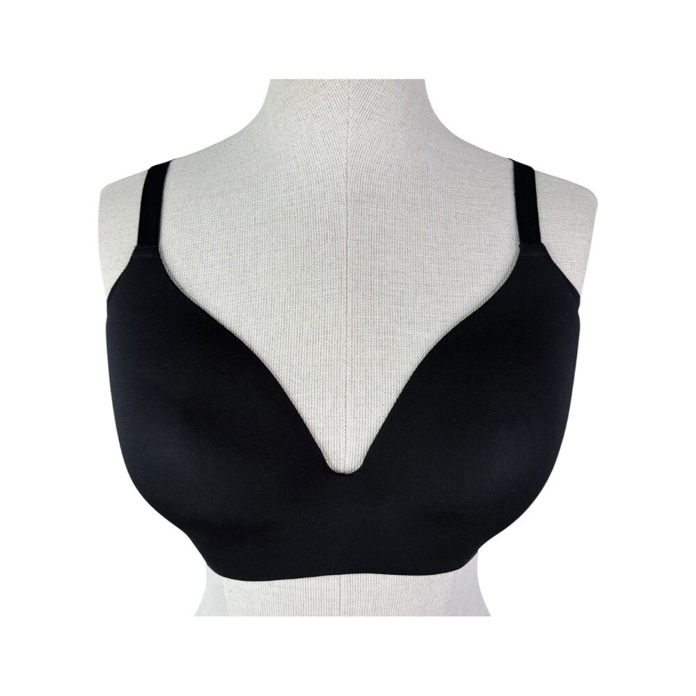 Knix WingWoman Contour Bra sz 6 * Black Wireless No Wire 34D 32DD 32DDD